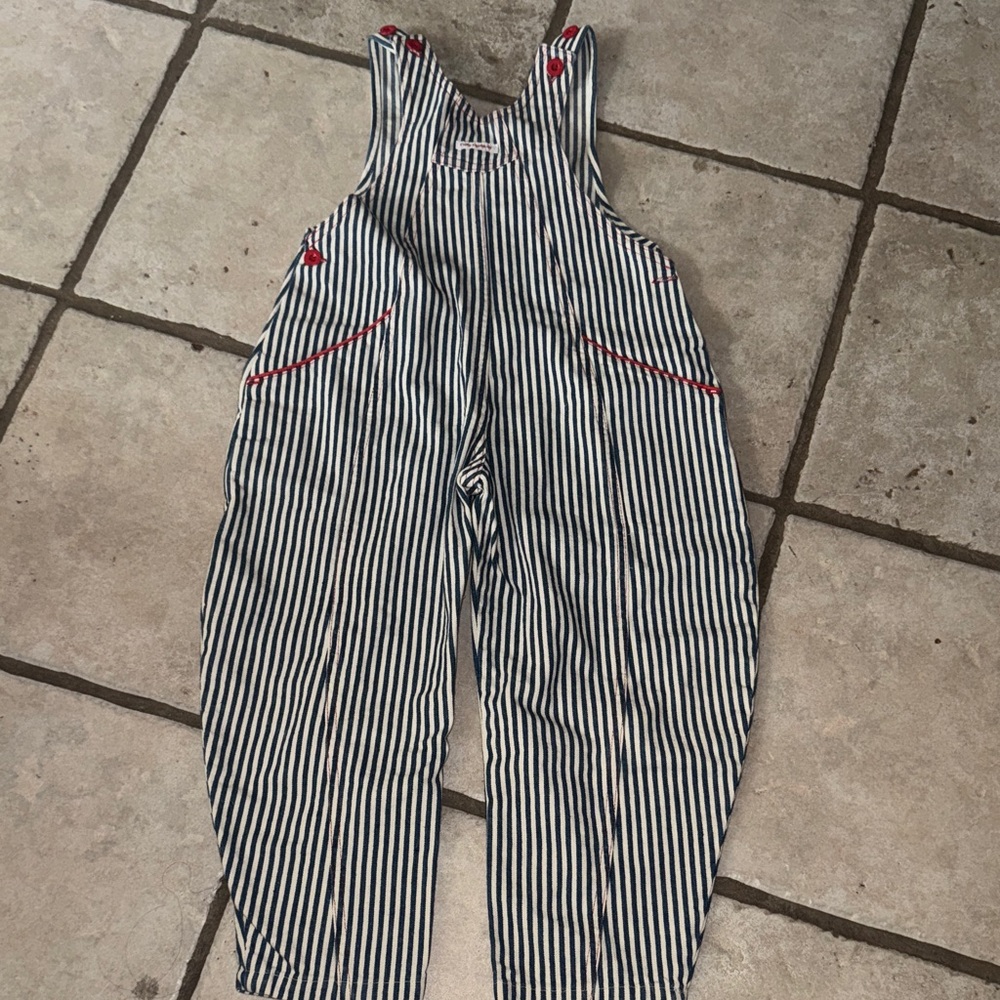 VTG cuteCumber stripe overalls